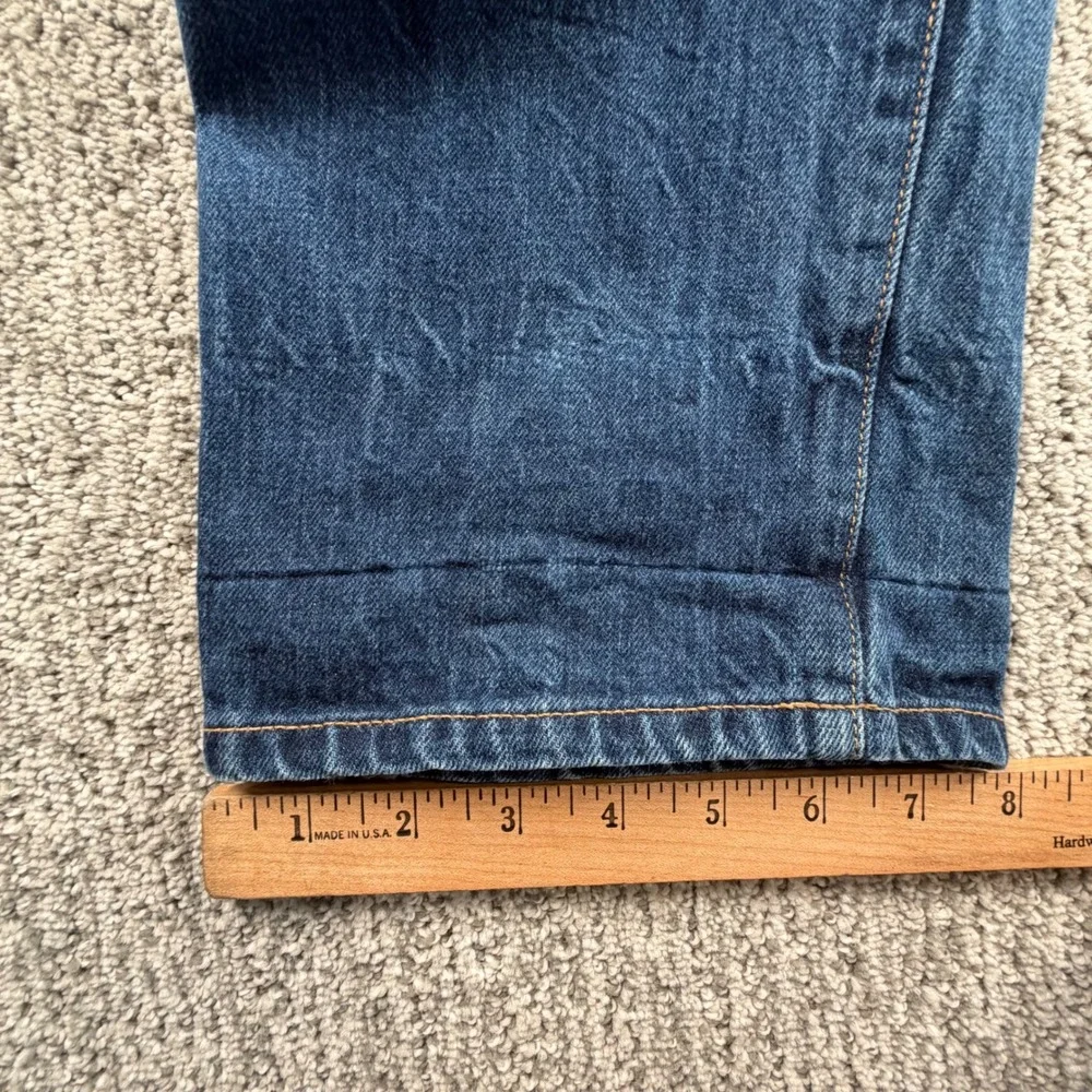Taylor Stitch Jeans Mens 36 Blue Slim Fit Selvedge Denim Button Fly